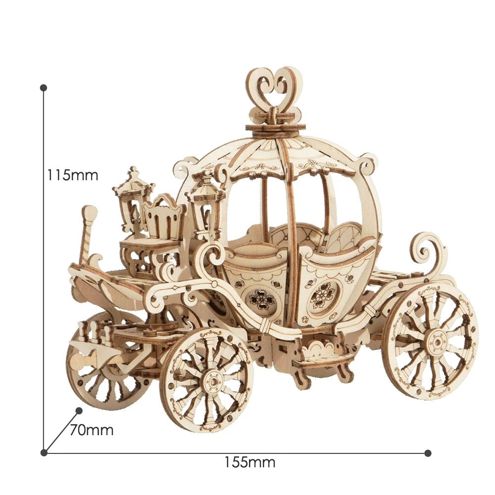 CraftAura Pumpkin Carriage 3D Wooden Puzzle TG302
