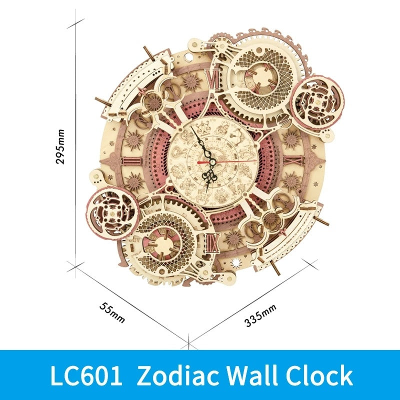 CraftAura Zodiac Wall Clock Mechanical Time Art Engine LC601