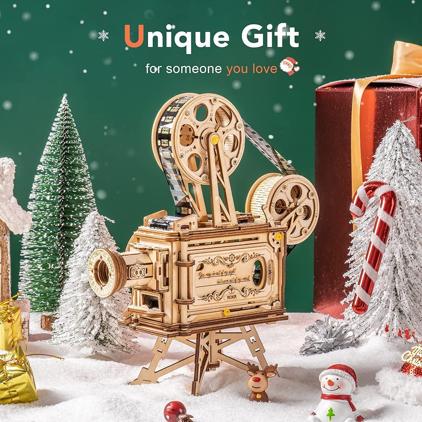CraftAura Vitascope Movie Projector 3D Wooden Puzzle LK601