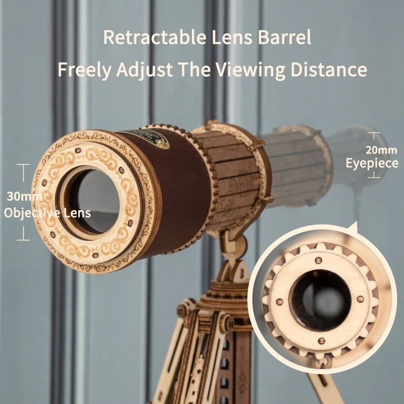 CraftAura Monocular Telescope 3D Wooden Puzzle ST004