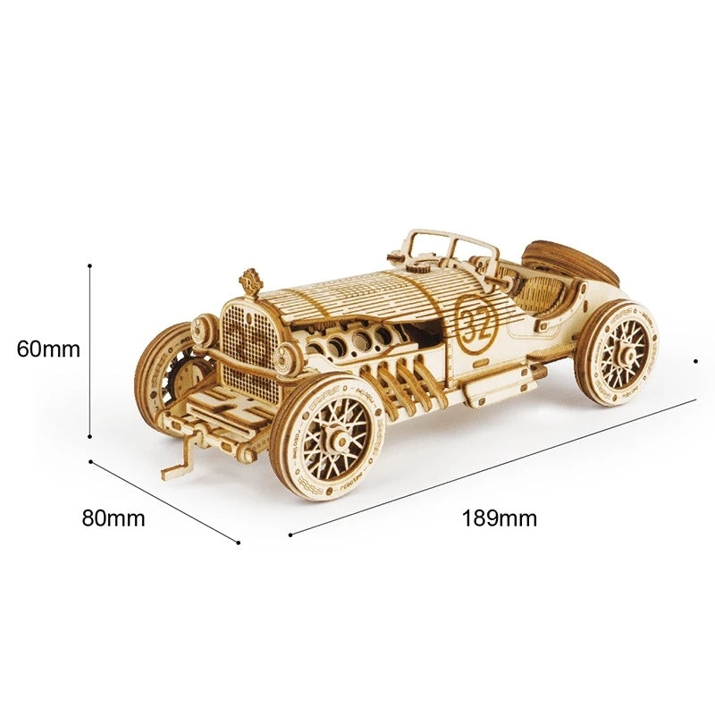 CraftAura Grand Prix Car Scale Model 3D Wooden Puzzle MC401