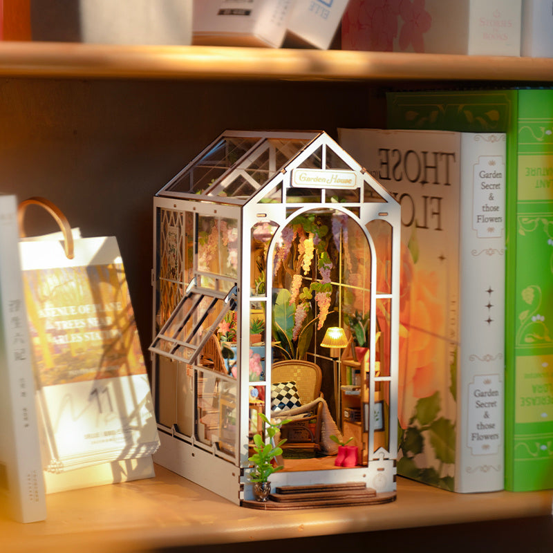 CraftAura Holiday Garden House DIY Book Nook Kit TGB06