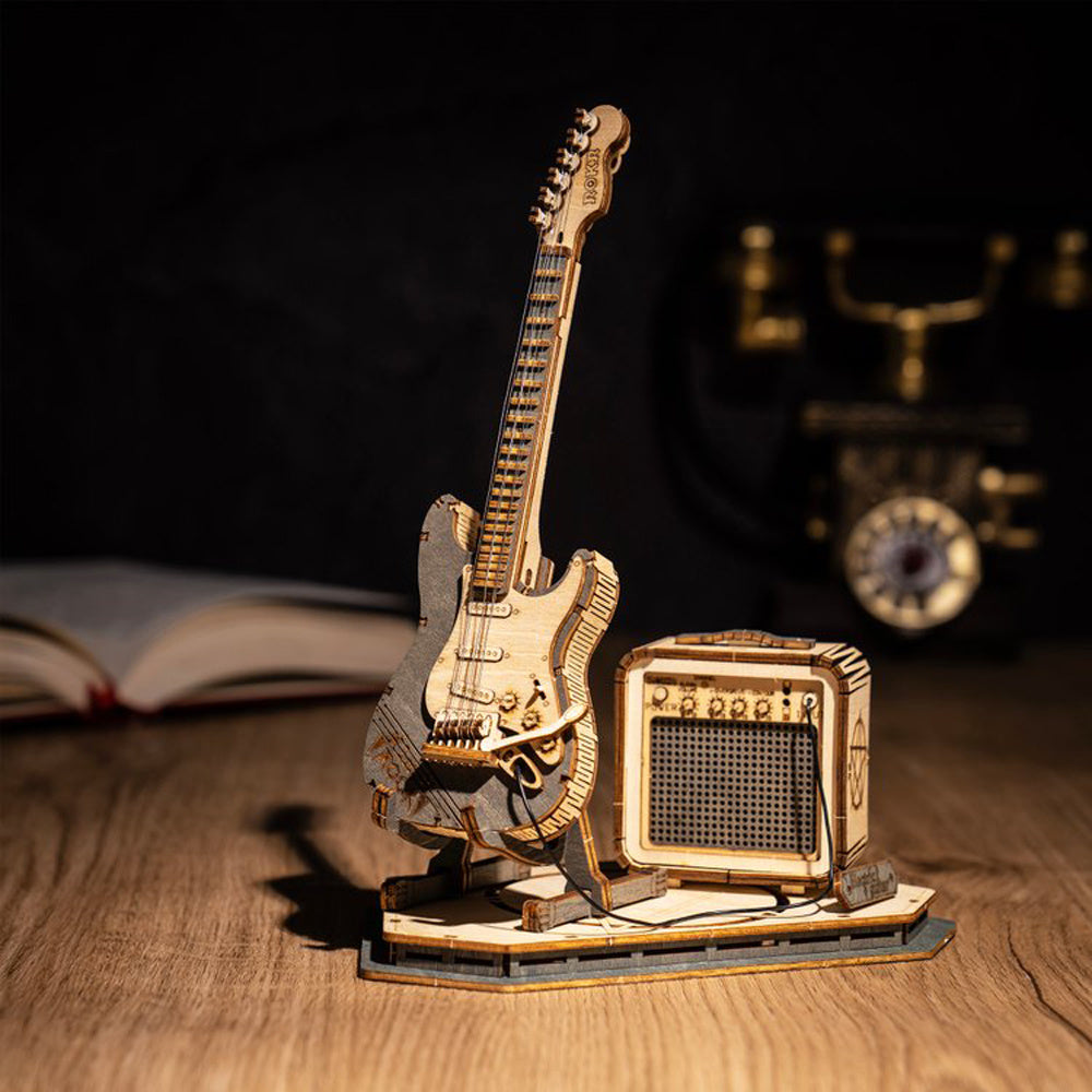 CraftAura Electric Guitar Model 3D Wooden Puzzle TG605K