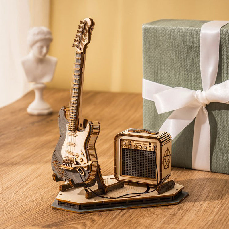 CraftAura Electric Guitar Model 3D Wooden Puzzle TG605K