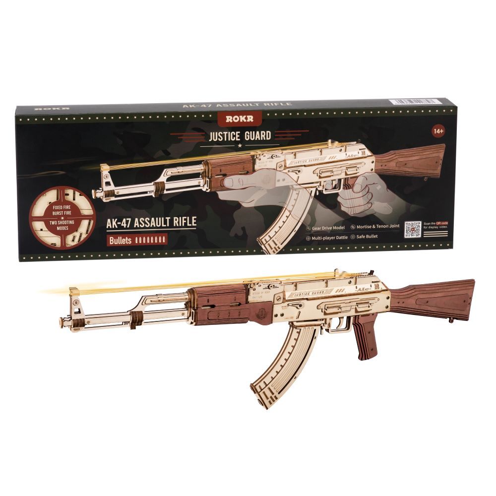 CraftAura AK-47 Assault Rifle Toy Gun 3D Wooden Puzzle LQ901