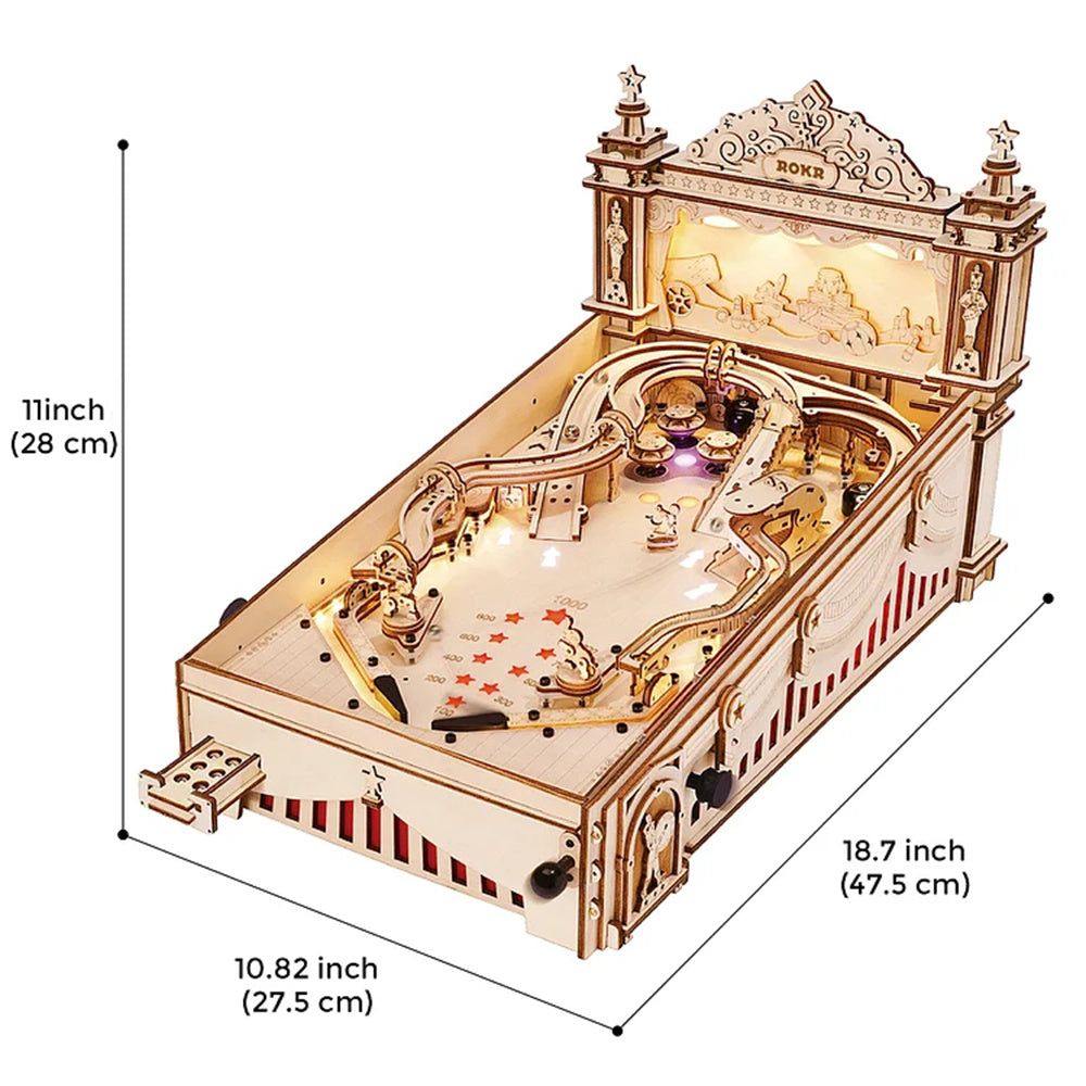 CraftAura 3D Pinball Machine 3D Wooden Puzzle EG01