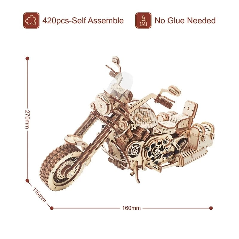 CraftAura Cruiser Motorcycle LK504 3D Wooden Puzzle LK504