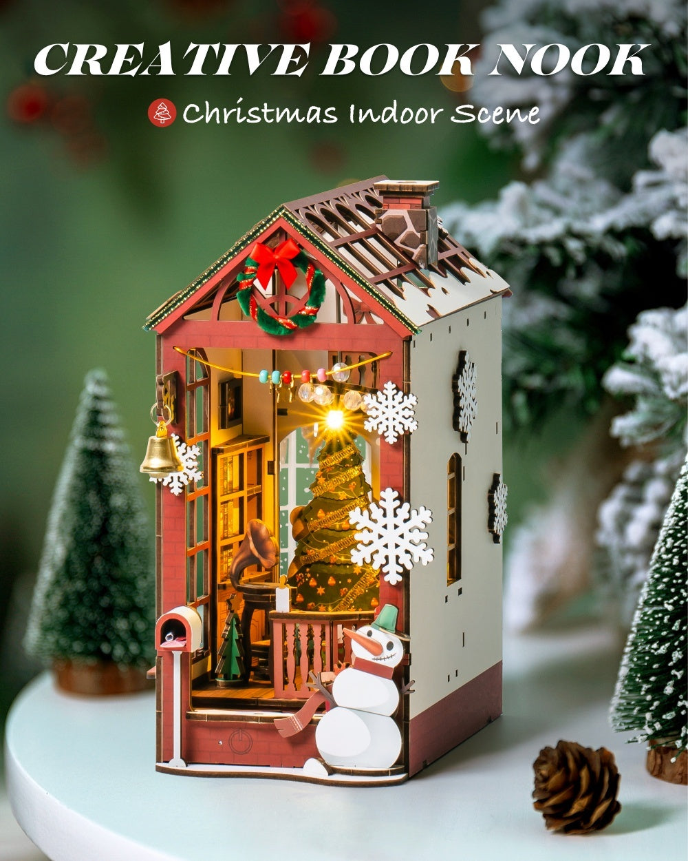 CraftAura Christmas Indoor Scene DIY Book Nook TGC07