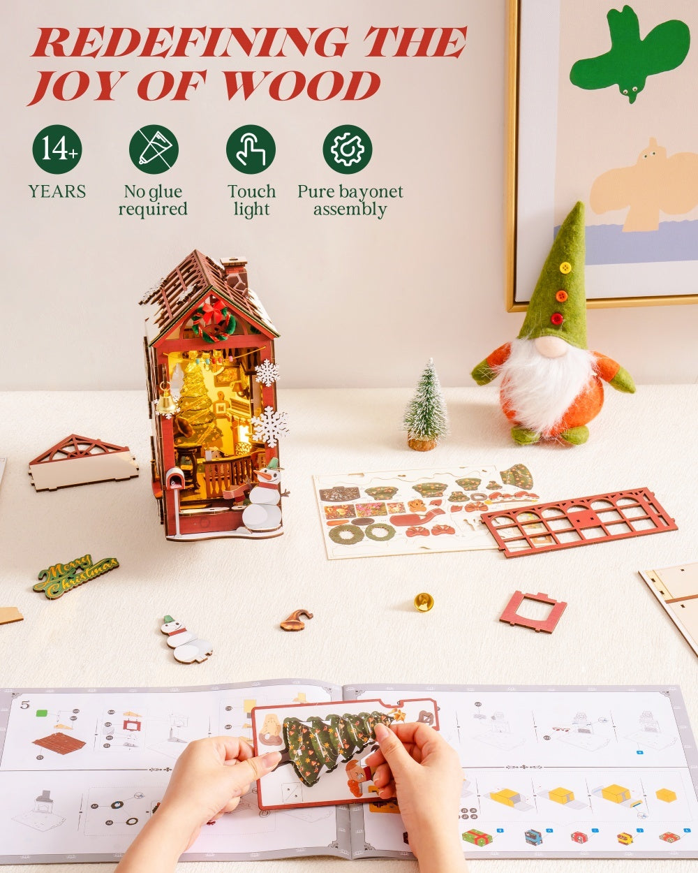 CraftAura Christmas Indoor Scene DIY Book Nook TGC07
