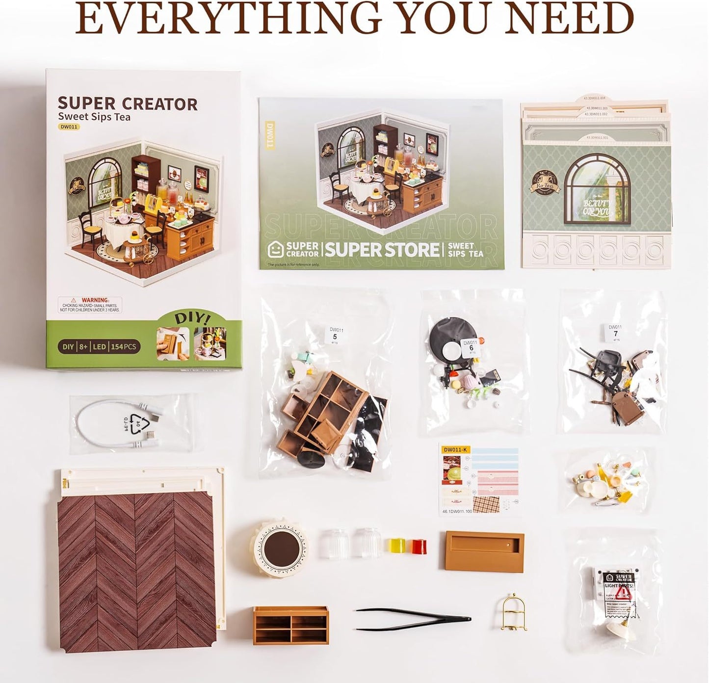 CraftAura Sweet Sips Tea DIY Miniature House DW011