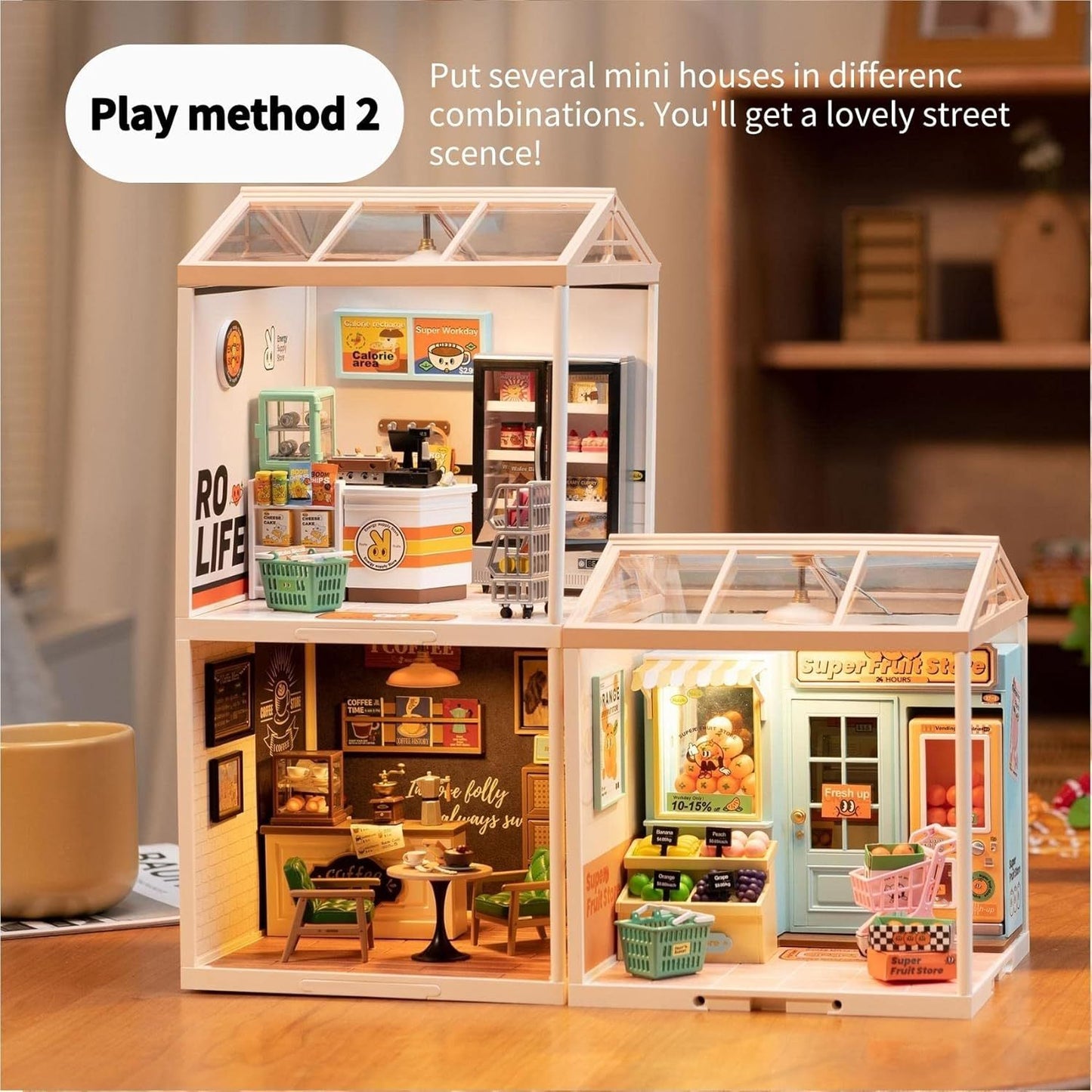 CraftAura Super Creator Fascinating Book Store DIY Miniature House Kit DW004