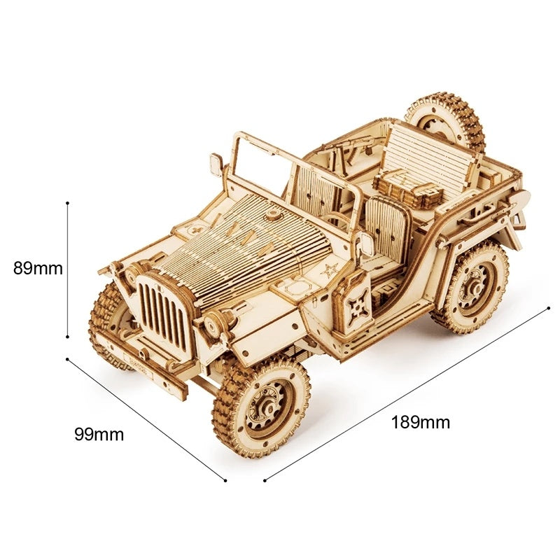 CraftAura Army Jeep Scale Model 3D Wooden Puzzle MC701