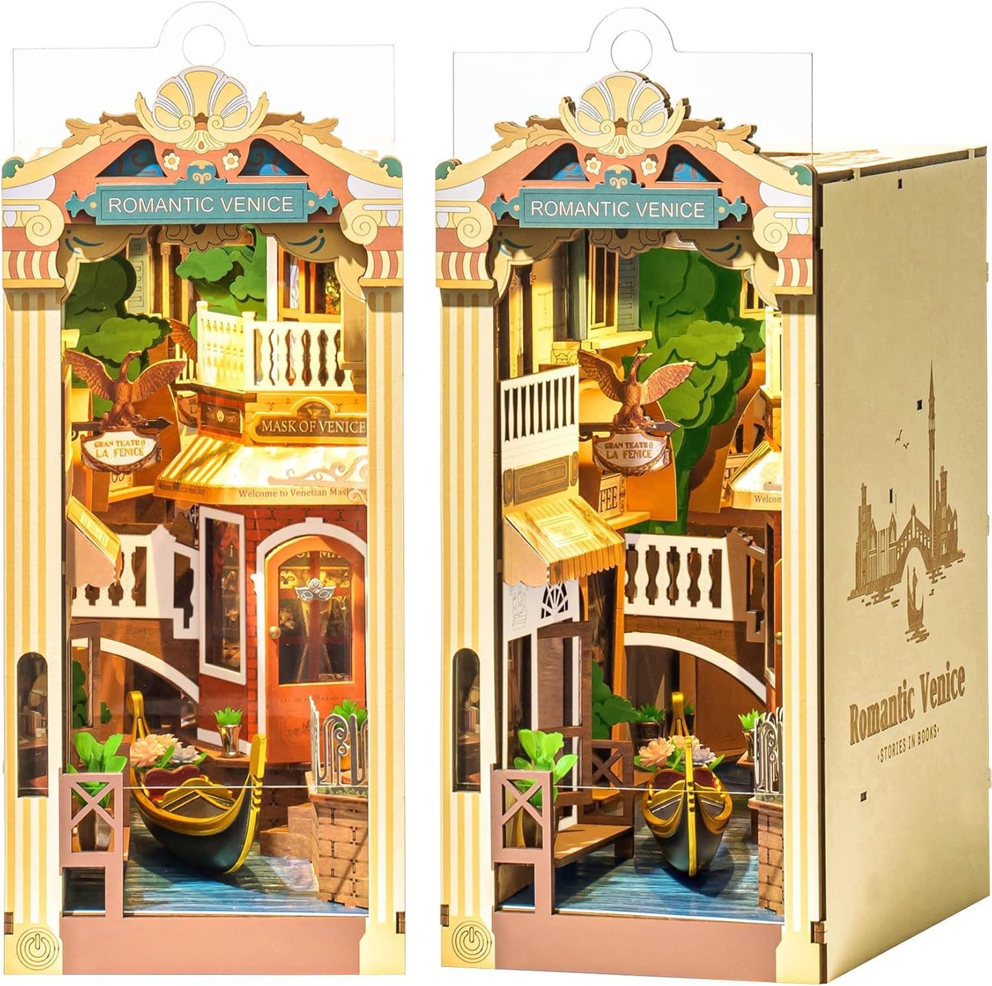 CraftAura Romantic Venice DIY Book Nook Shelf Insert Kit TGB08
