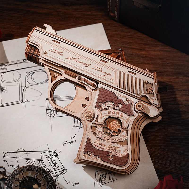 CraftAura Mini Gun Toy Wooden 3D Puzzle LQ502