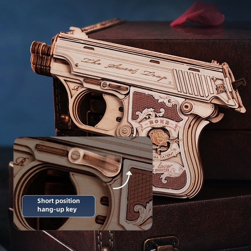 CraftAura Mini Gun Toy Wooden 3D Puzzle LQ502