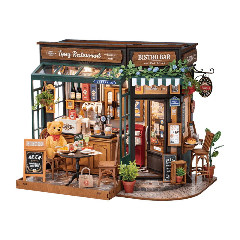 CraftAura Tipsy Restaurant DIY Miniature House DG167