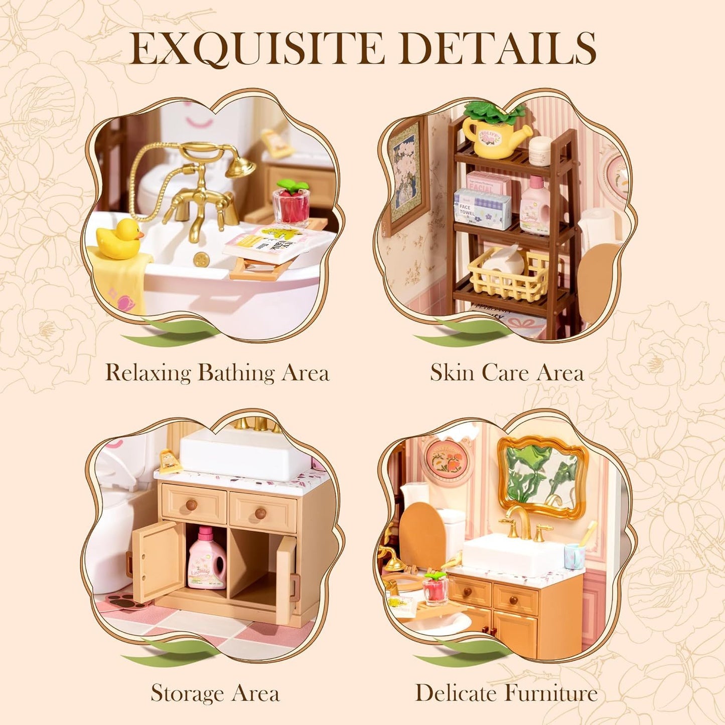 CraftAura Pop Bubble Bathroom DIY Miniature House DW014B