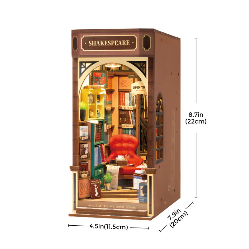 CraftAura Bookstore DIY Book Nook Shelf Insert Kit TGB07