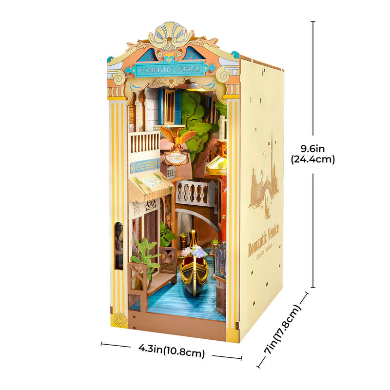 CraftAura Romantic Venice DIY Book Nook Shelf Insert Kit TGB08