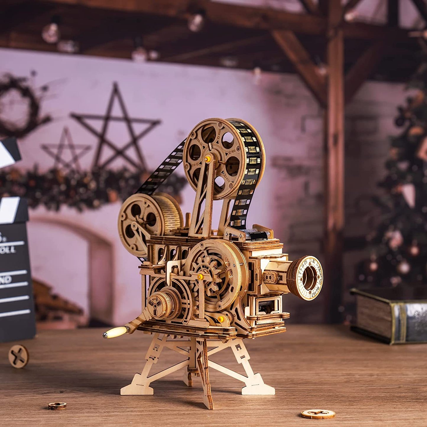 CraftAura Vitascope Movie Projector 3D Wooden Puzzle LK601