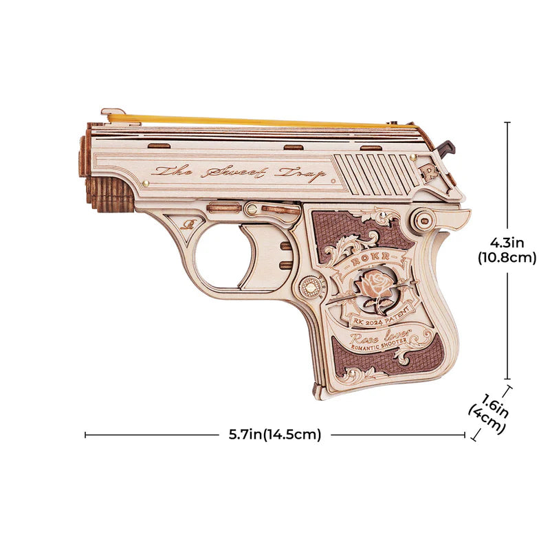 CraftAura Mini Gun Toy Wooden 3D Puzzle LQ502