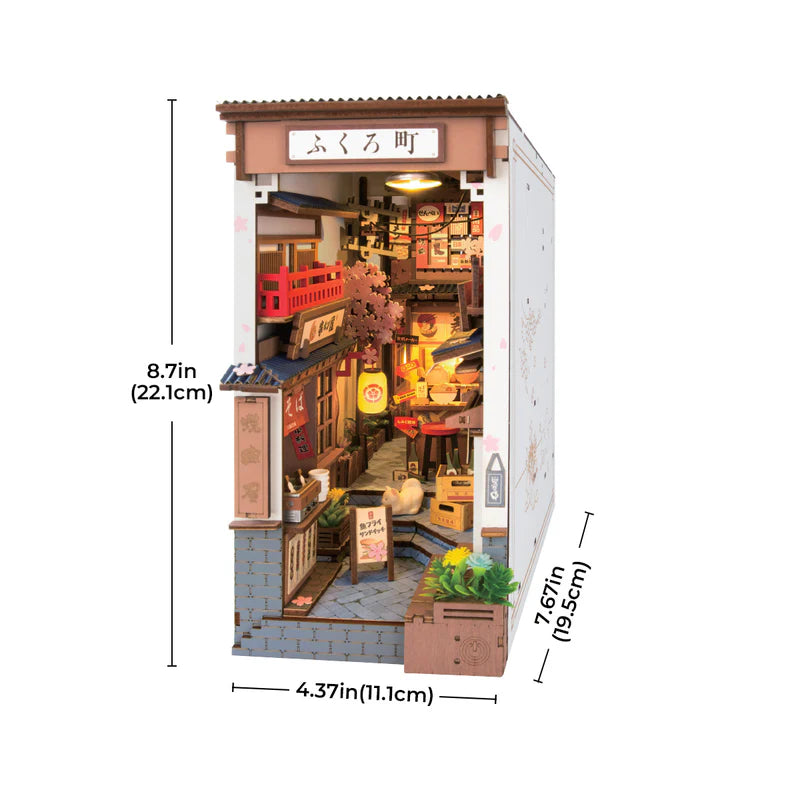 CraftAura Sakura Wine Alley DIY Book Nook Shelf Insert TGB11