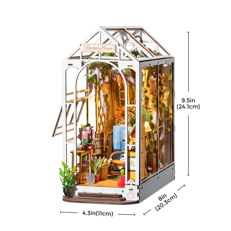 CraftAura Holiday Garden House DIY Book Nook Kit TGB06