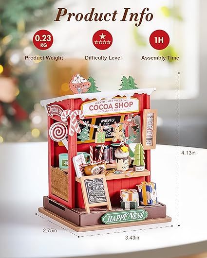 CraftAura Cocoa Shop DIY Miniature House DS042