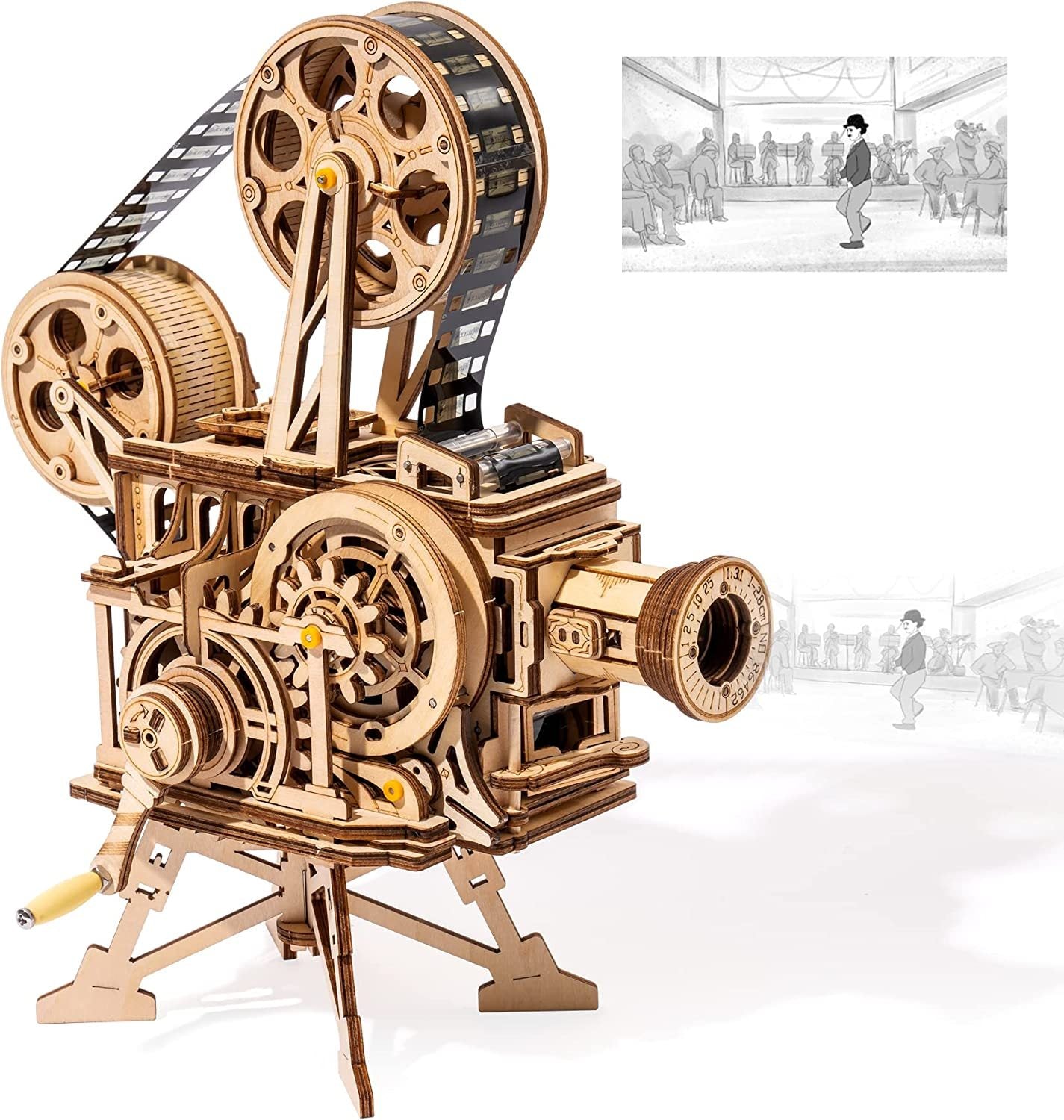 CraftAura Vitascope Movie Projector 3D Wooden Puzzle LK601