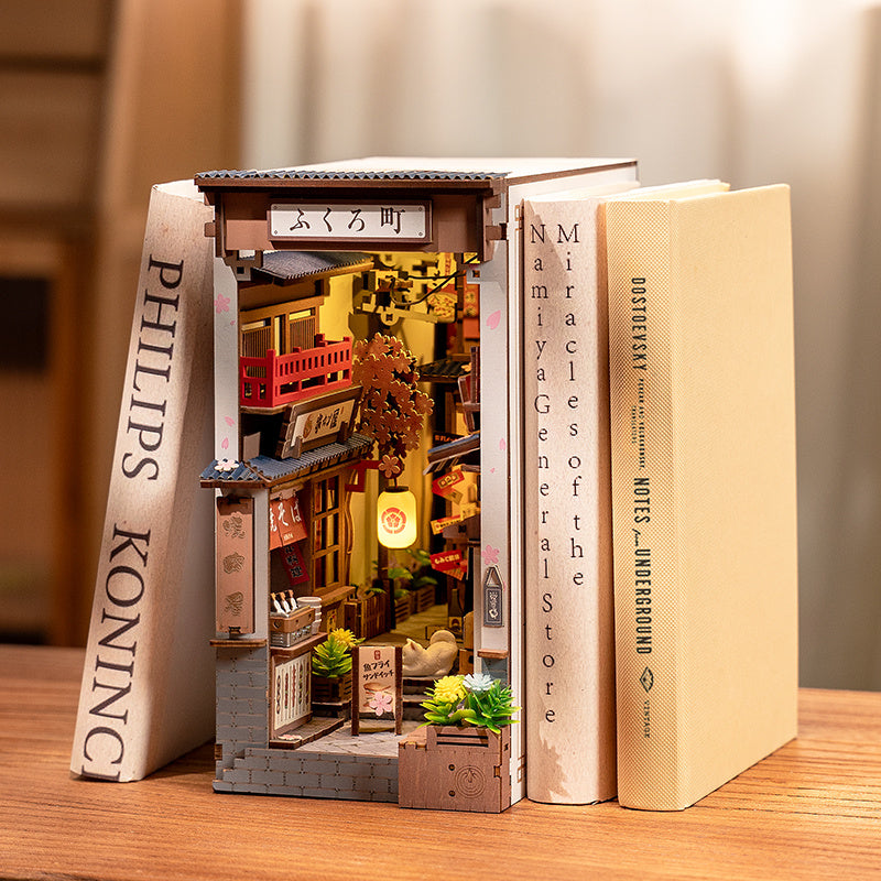 CraftAura Sakura Wine Alley DIY Book Nook Shelf Insert TGB11