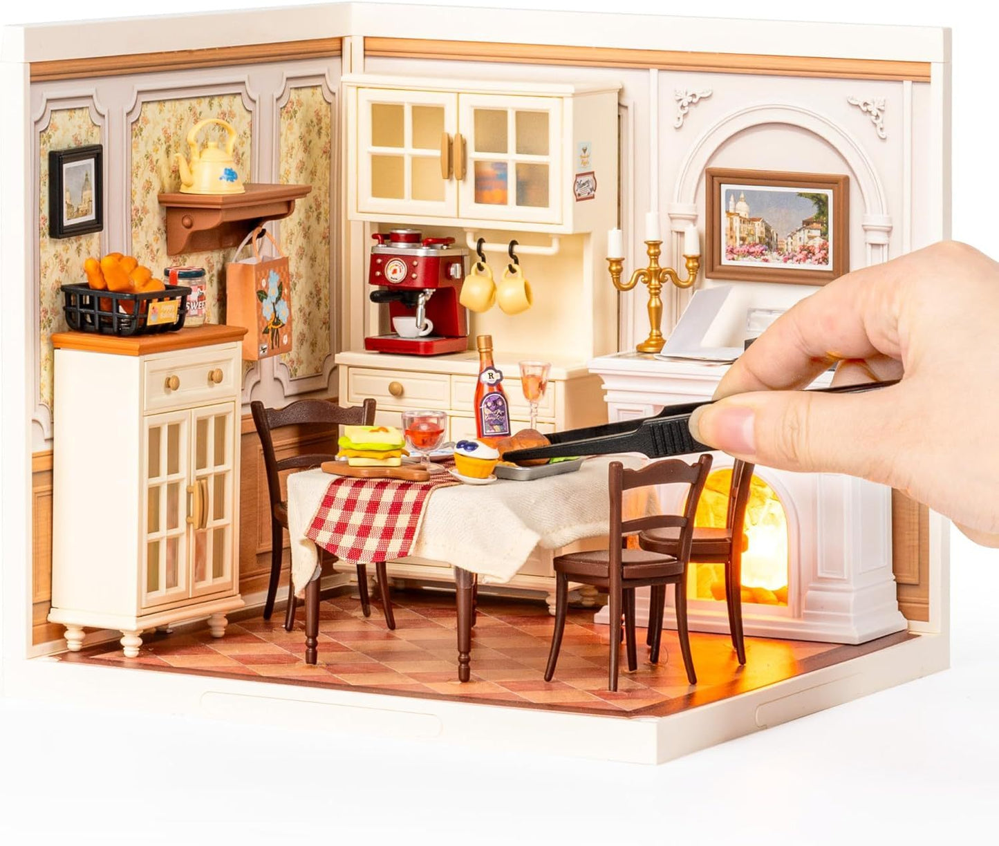 CraftAura Warm Dining Room DIY Miniature House DW015B