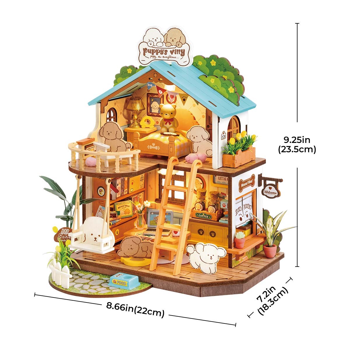 CraftAura Puppy's Cozy Villa DIY Miniature House DG169