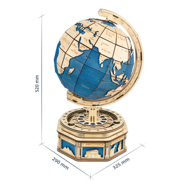CraftAura Luminous Globe 3D Wooden Puzzle