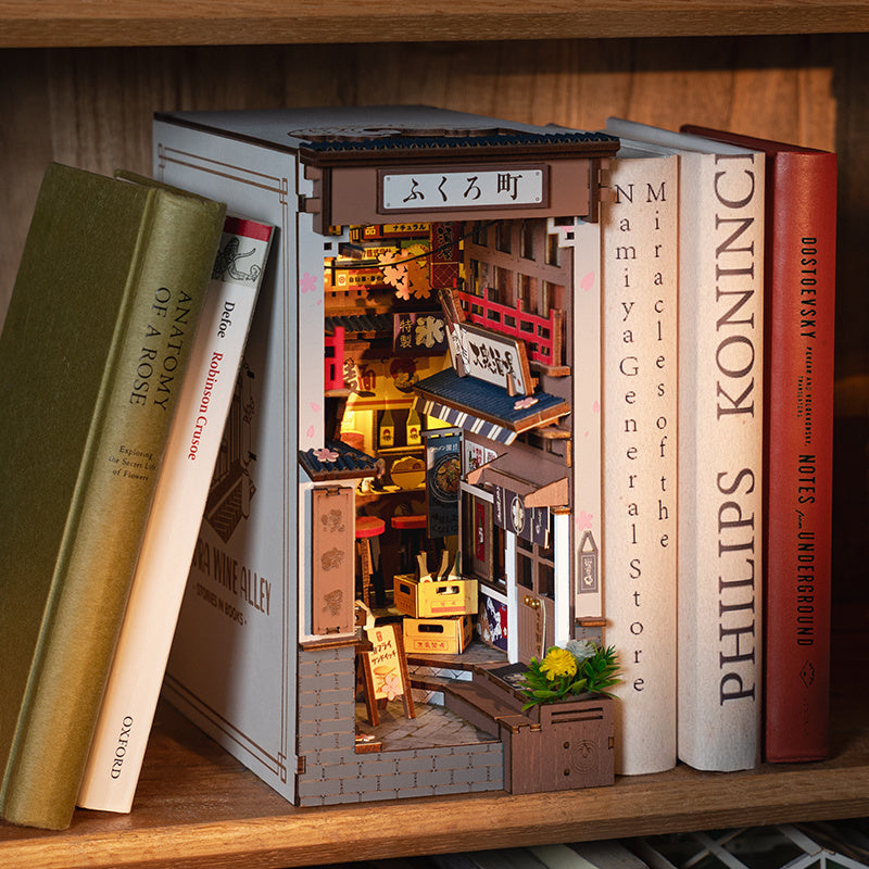CraftAura Sakura Wine Alley DIY Book Nook Shelf Insert TGB11