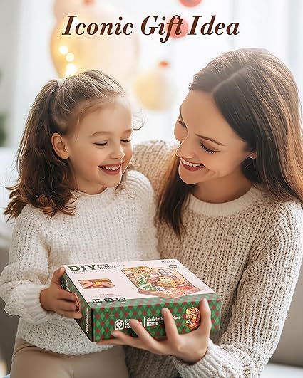 CraftAura Christmas Fireplace DIY Miniature House DS041
