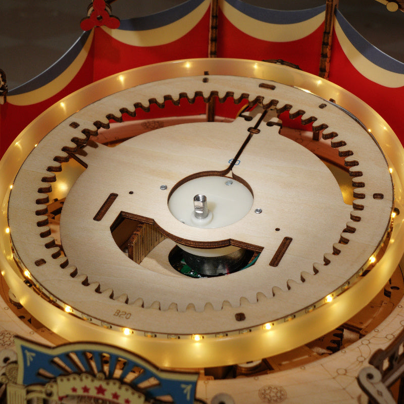 CraftAura Tilt-A-Whirl DIY Music Box 3D Wooden Puzzle EA04