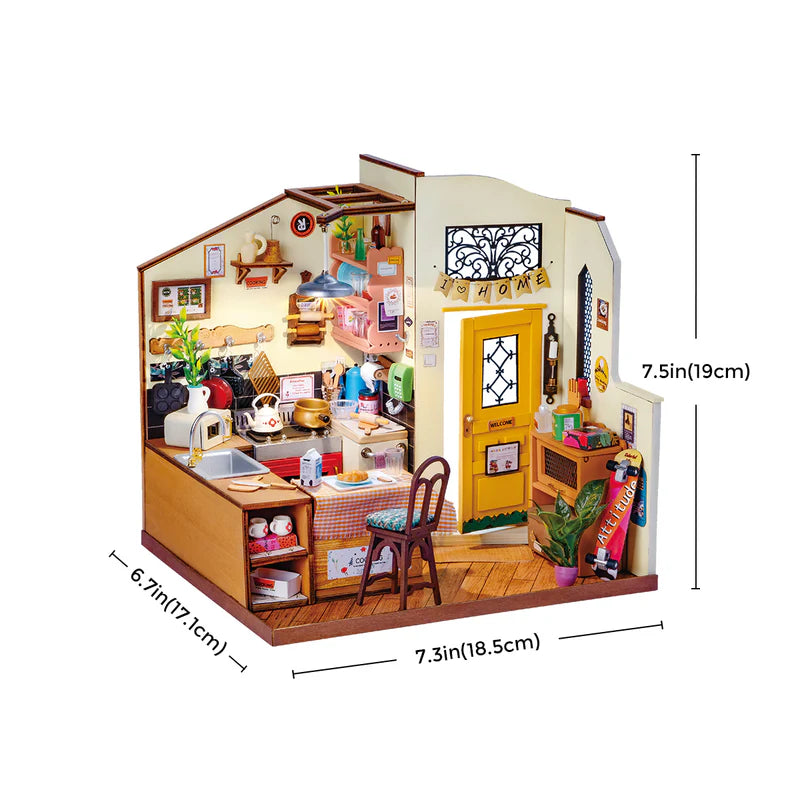 CraftAura Cozy Kitchen DIY Miniature House Kit DG159