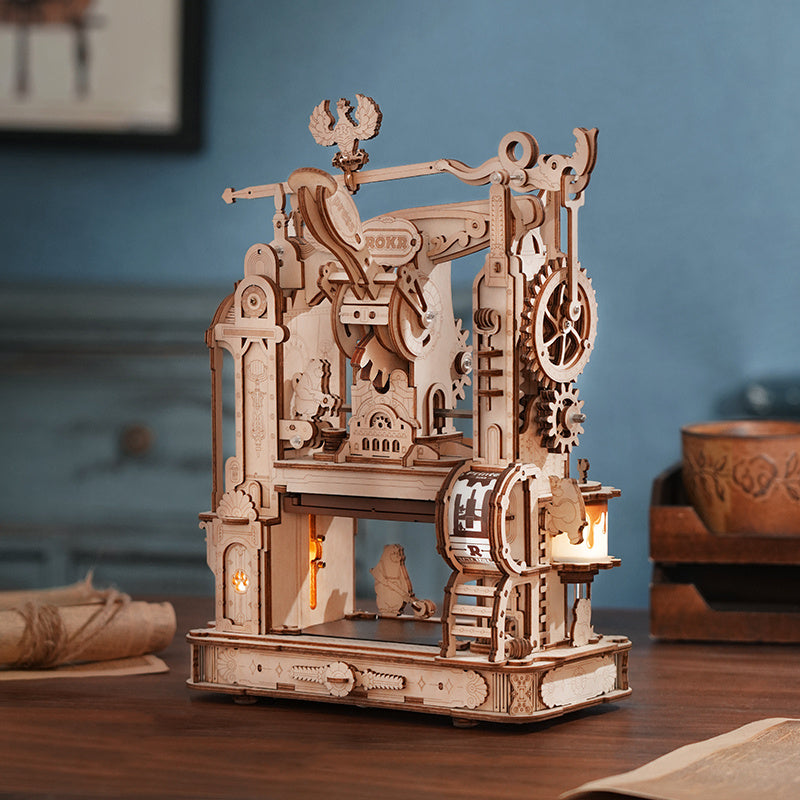 CraftAura Classic Printing Press Mechanical 3D Wooden Puzzle LK602