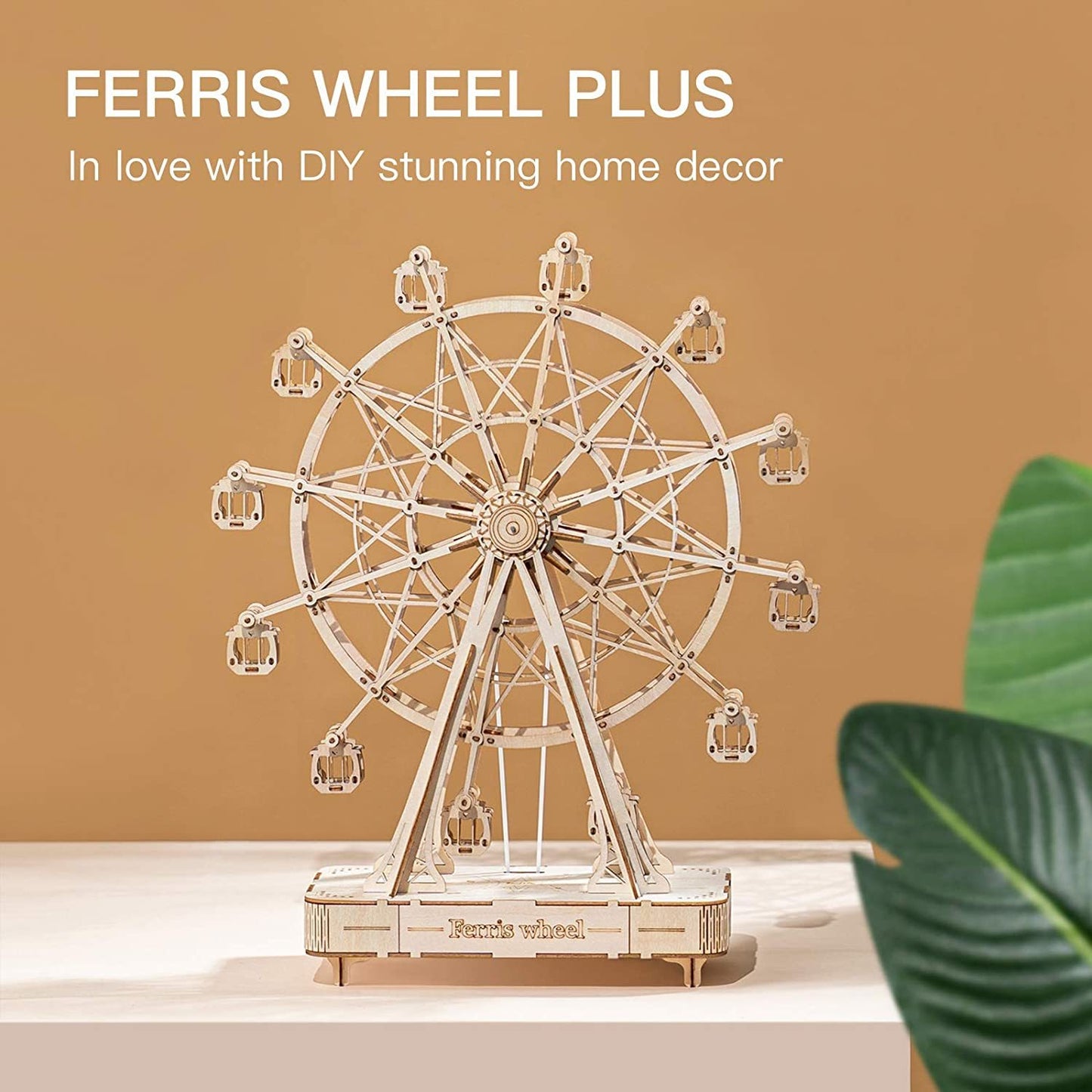 CraftAura Ferris Wheel 3D Wooden Puzzle Music Box TGN01