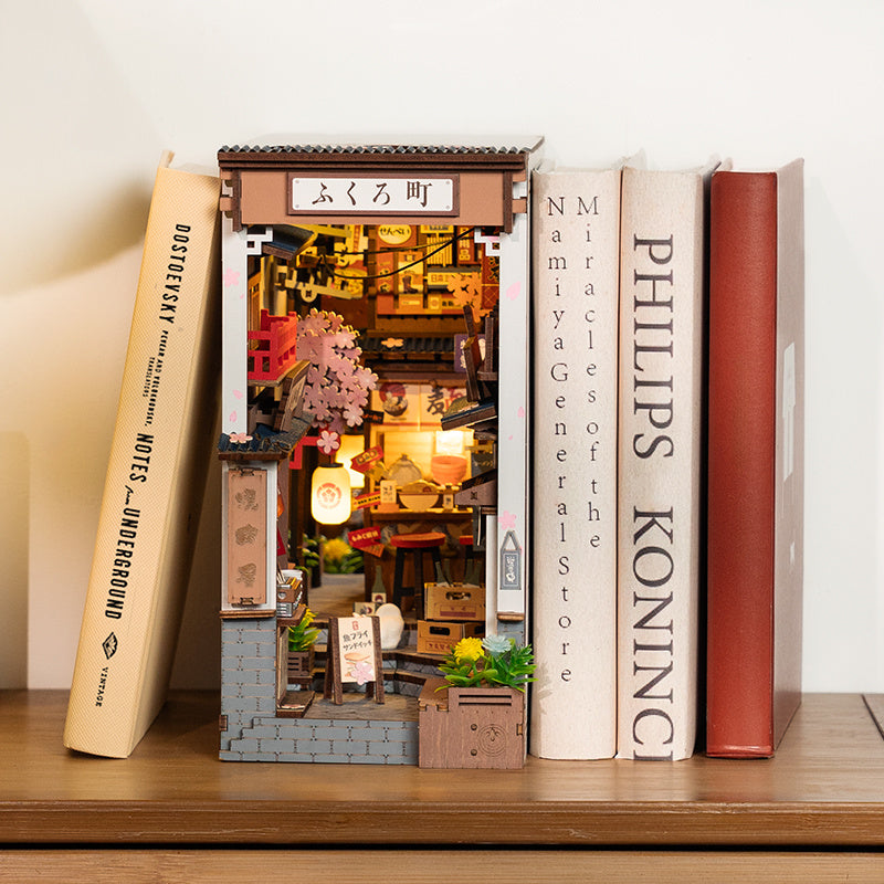CraftAura Sakura Wine Alley DIY Book Nook Shelf Insert TGB11