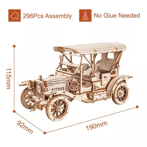CraftAura Vintage Car 3D Wooden Puzzle MC801