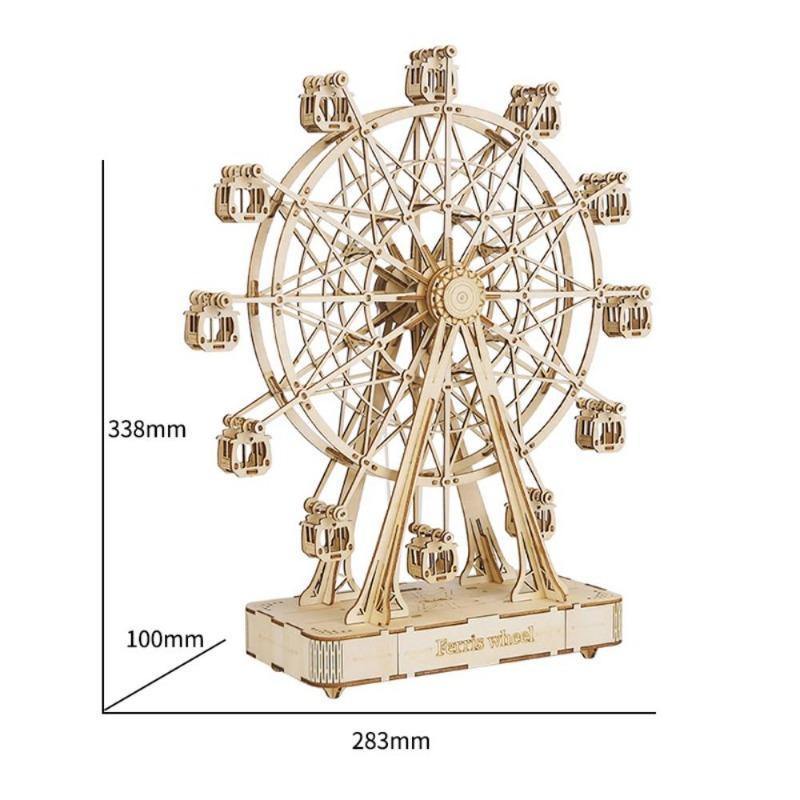CraftAura Ferris Wheel 3D Wooden Puzzle Music Box TGN01