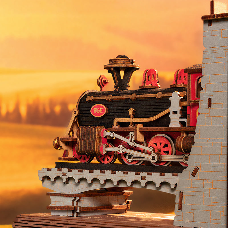 CraftAura Century Train DIY Book Nook TGE01