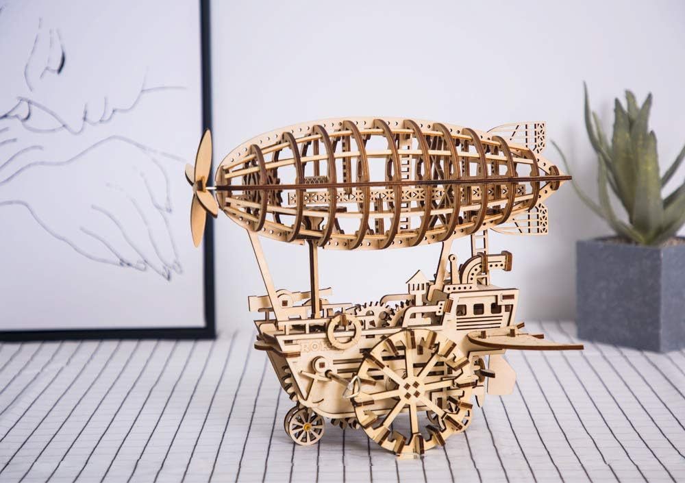 CraftAura 3D Wooden Air Vehicle Jigsaw Puzzle Model Kit Laser Cutting Kids Toys LK702