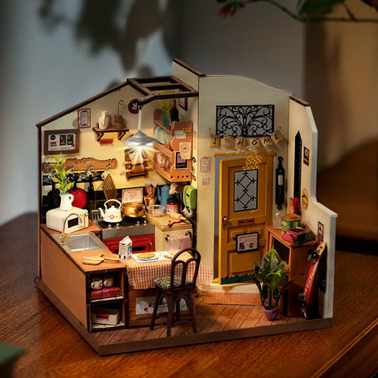 CraftAura Cozy Kitchen DIY Miniature House Kit DG159