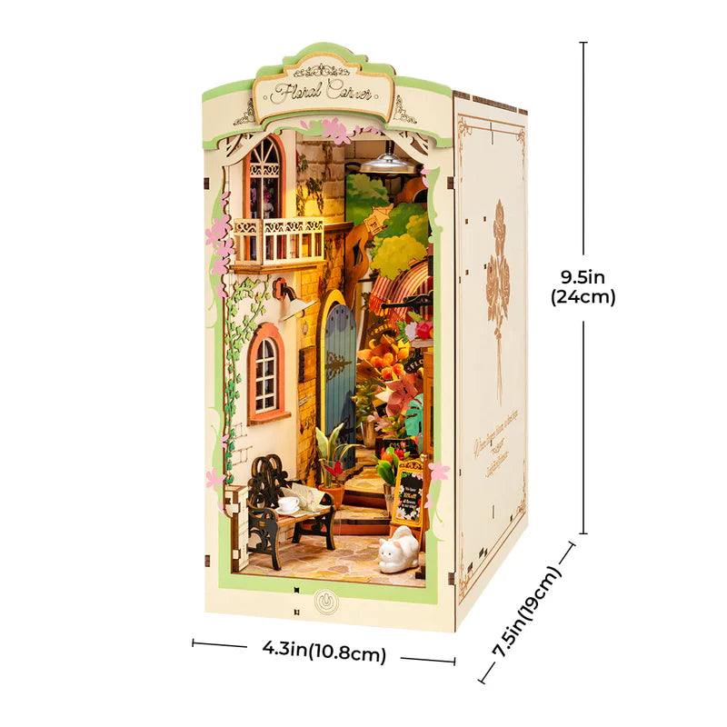 CraftAura Floral Corner DIY Book Nook Shelf Insert Kit TGB09