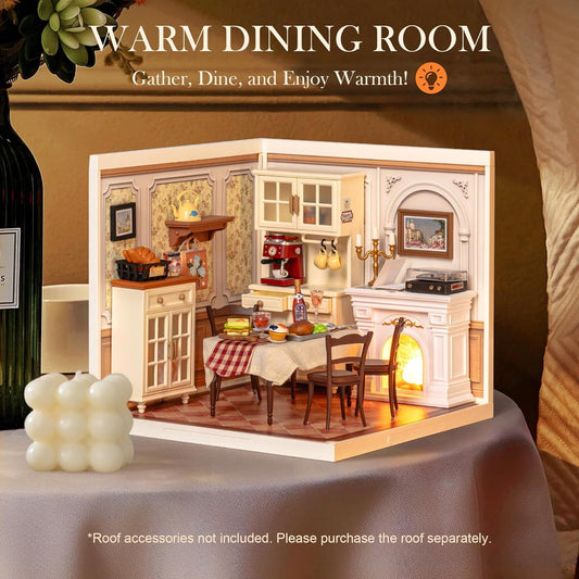 CraftAura Warm Dining Room DIY Miniature House DW015B