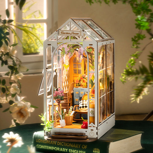 CraftAura Holiday Garden House DIY Book Nook Kit TGB06