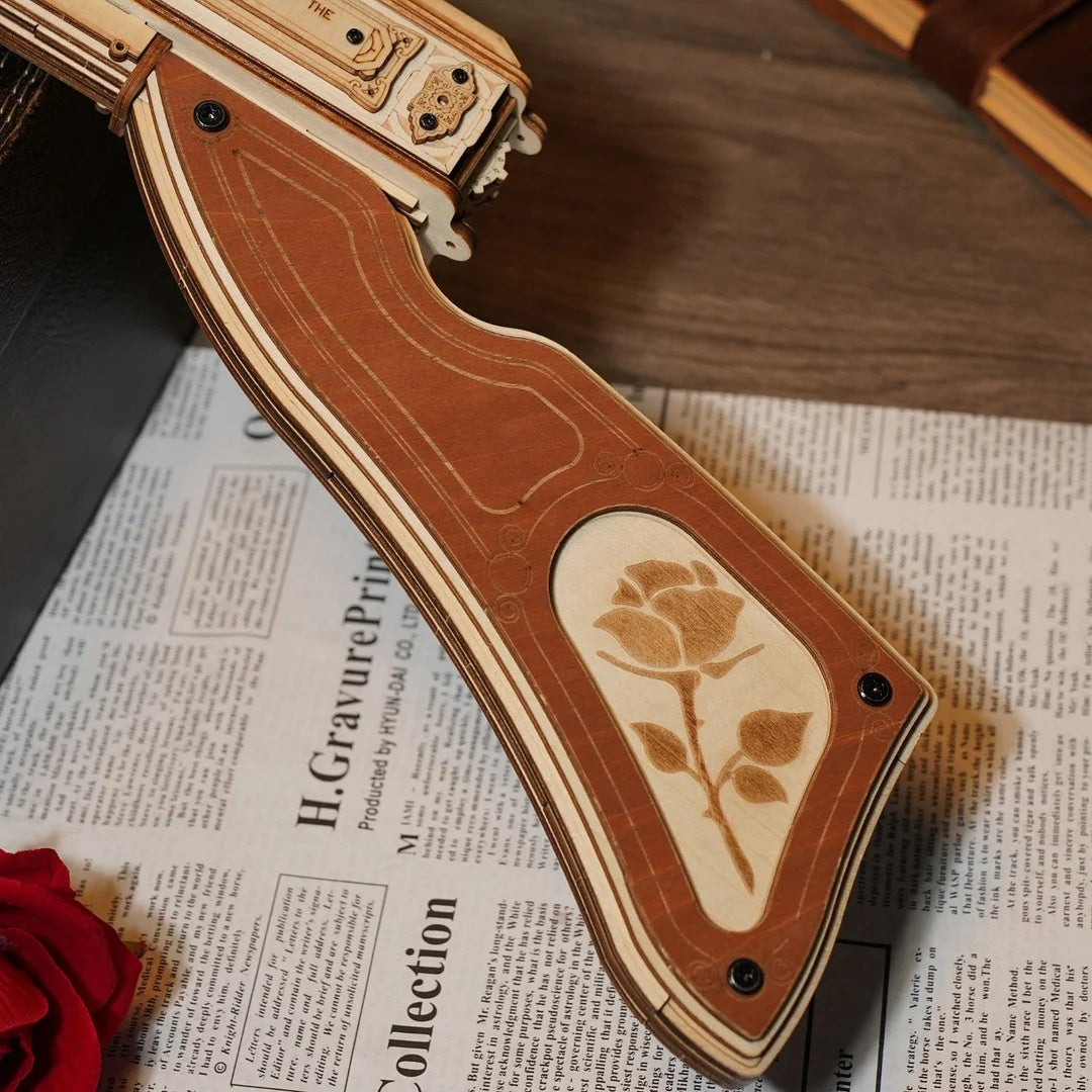 CraftAura Thompson Submachine Toy Gun 3D Wooden Puzzle LQB01