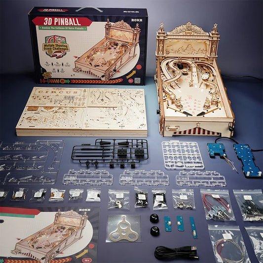 CraftAura 3D Pinball Machine 3D Wooden Puzzle EG01